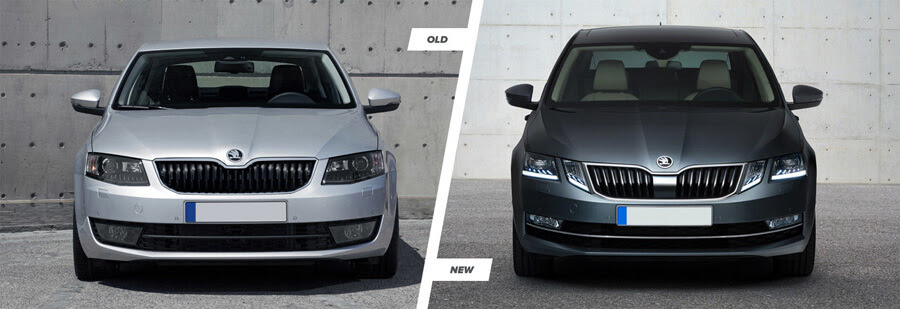 Az Octavia III eleje így módosult a facelift során
